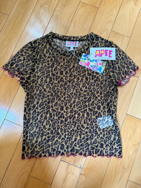 A Bathing Ape Tops - APEE A BATHING APE | BNWT Leopard Mesh Top Size S